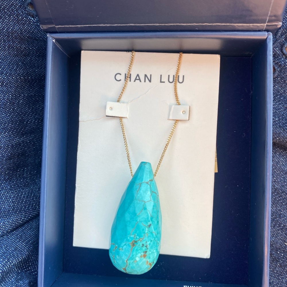 Chan Luu Jane Pendant Turquoise Necklace